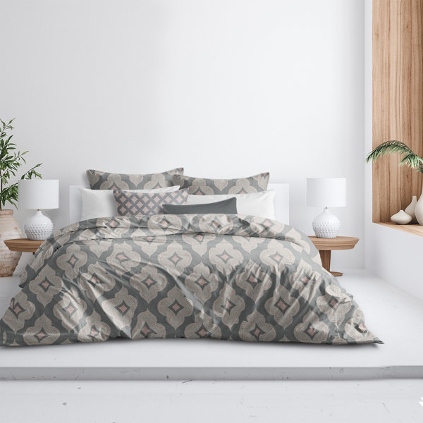 The Tailor's Bed Teagan Grey Standard Cotton 3 Piece Coverlet